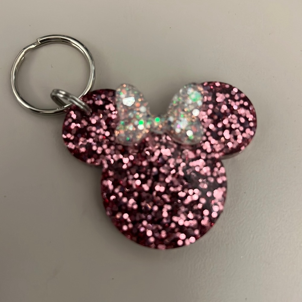 Pink Mouse w/Rainbow Bow